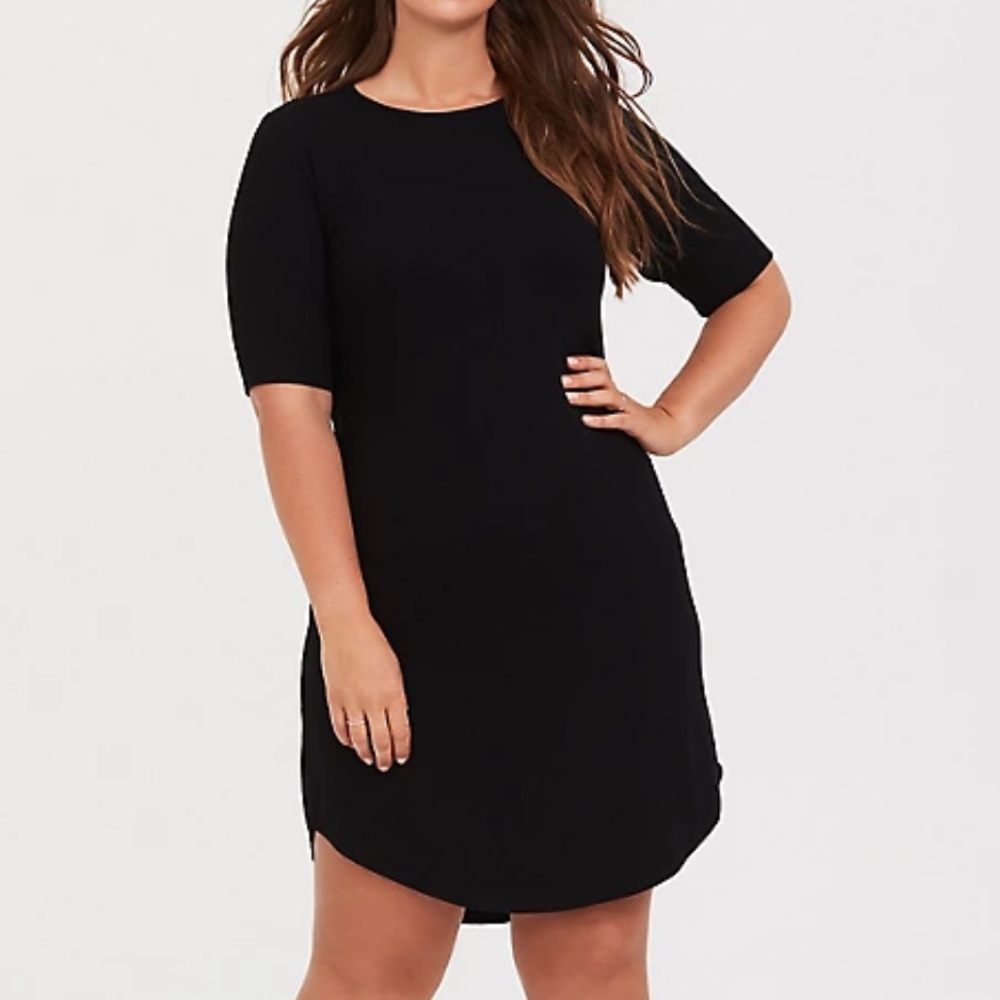 Black Torrid Rib T-Shirt Dress